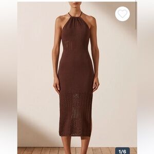 Shona Joy calypso crochet dress M